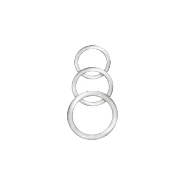 Nasstoys Enhancer Silicone Cock Rings, Clear, Set of 3