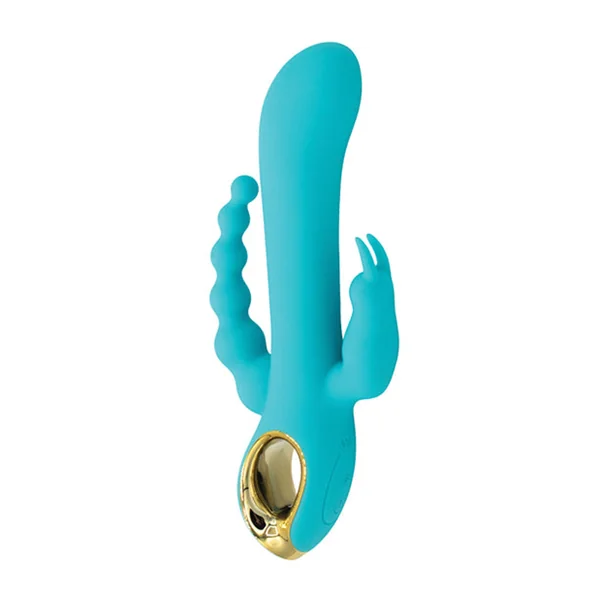 Natalie's Toy Box Mighty Magic Clit, G-Spot & Anal Vibrator - Aqua