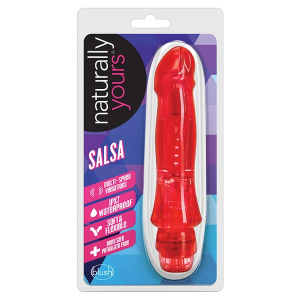 Naturally Yours Salsa Red 6.75-Inch Vibrator