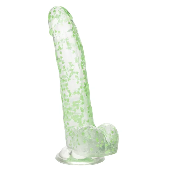 Naughty Bits I Leaf Dick Glow-in-the-Dark Weed Leaf Dildo - Glow in the Dark