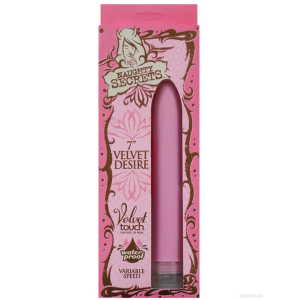 Naughty Secret 7" Velvet Desire Waterproof Vibe - Pink