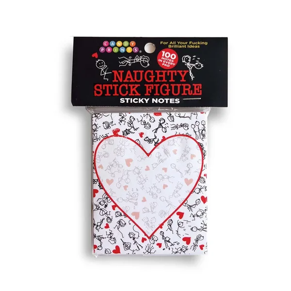 Naughty Stick Figure Sticky Notes – Novelty Sticky Notes – 100 Pack
