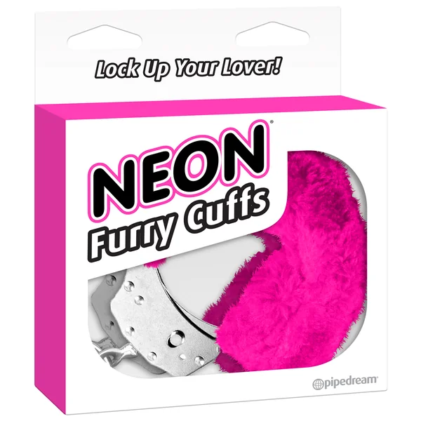 NEON LUV TOUCH FURRY CUFFS PINK