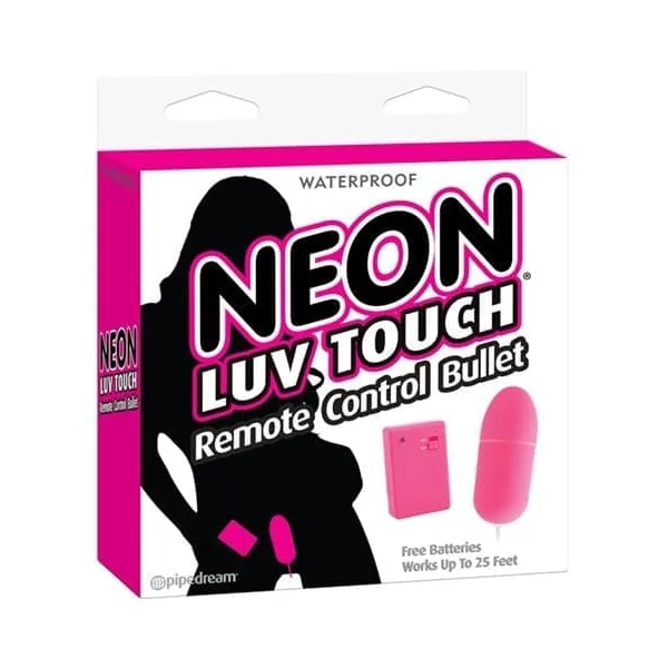 Neon Luv Touch Remote Control Bullet - Pink