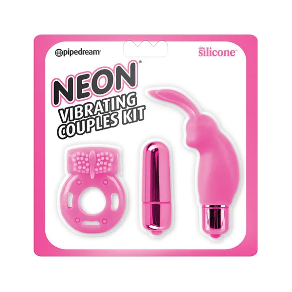Neon Luv Touch Vibrating Couples Kit - Pink