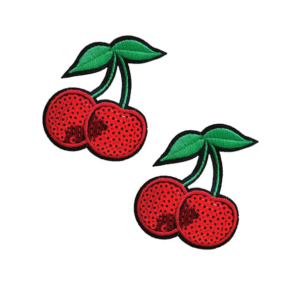 Neva Nude Sequin Cherry Pasties (2 Wears) - Red O-s