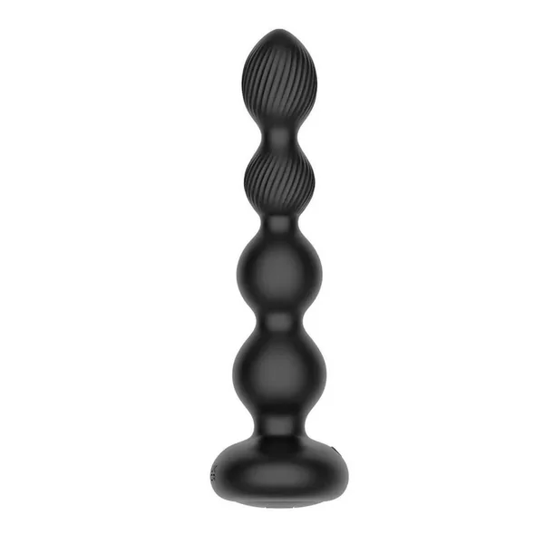Nexus Tornado Rechargeable Silicone Rotating Beaded Probe with Remote Control – Black