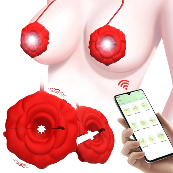Nipple Clamp Vibrator App Control 9 Vibration Modes