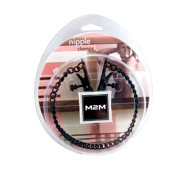 NIPPLE CLAMPS ALLIGATOR W/CHAIN BLACK
