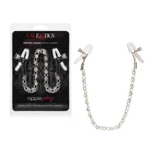 Nipple Clamps - Calexotics - Crystal Chain Nipple Clamps