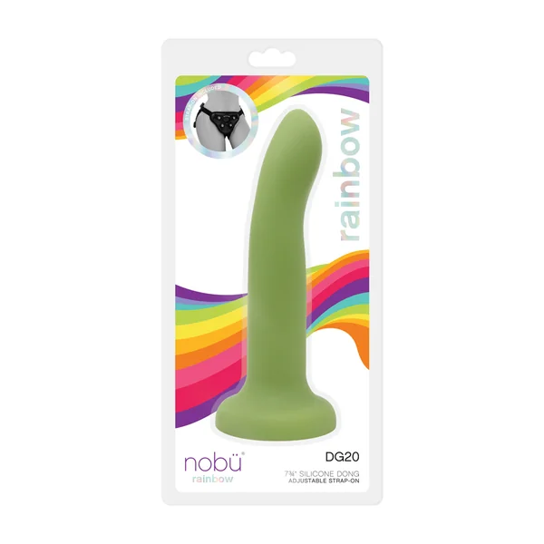 Nobü Rainbow – DG20 7 3/4″ Dildo & Strap-On Harness – Army Green