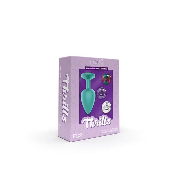 Nobü Thrills – FC2 Medium Silicone Plug with Jewels – Turquoise