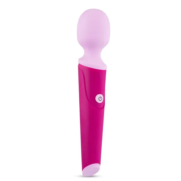 Noje W4 Rechargeable Silicone Mini Wand Vibrator – Lily Pink