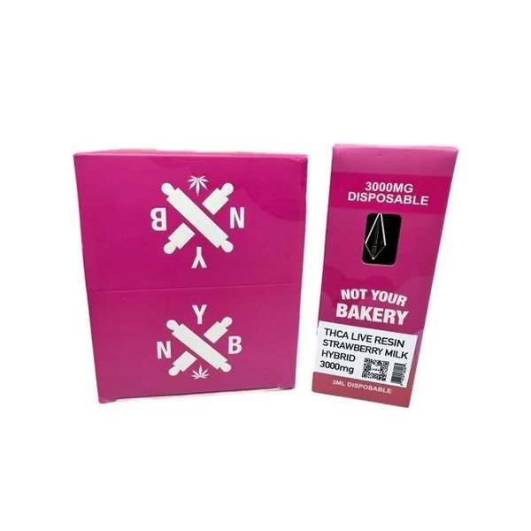 Not Your Bakery THC-A 3g Disposable Strawberry Milk Hybrid
