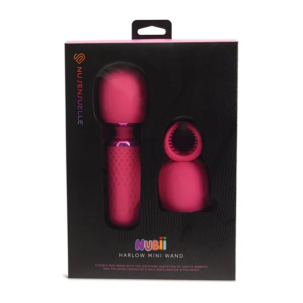 Nu Sensuelle Harlow Mini Wand w/Masturbator Attachment - Pink