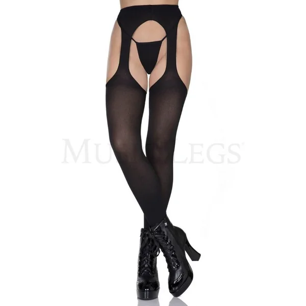 Opaque Suspender Pantyhose by Music Legs