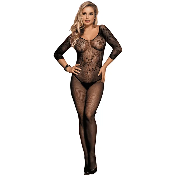 Open Crotch Design Sheer Fishnet Bodystocking by My Secret Drawer®