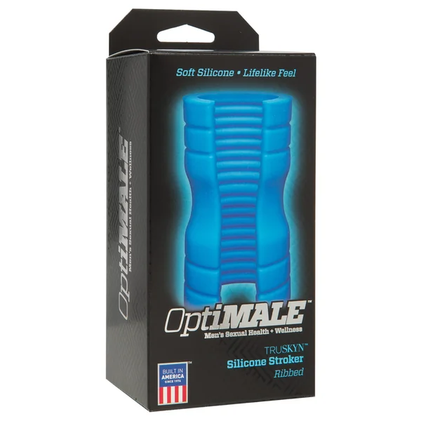 Optimale Truskyn Silicone Stroker Ribbed - Blue