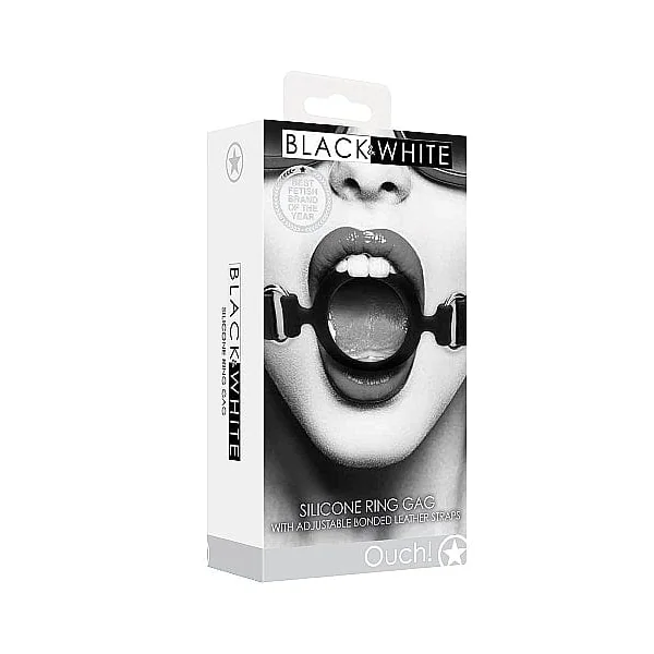 Ouch! Black & White Silicone Ring Gag