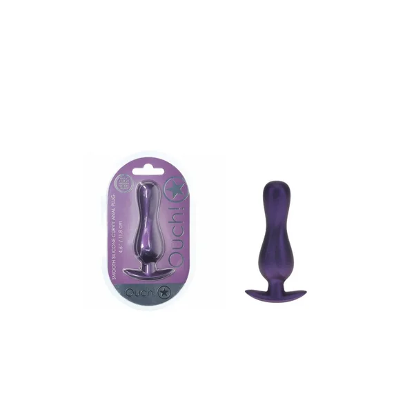 OUCH! Curvy Anal Plug – Metallic Purple – Metallic Purple 11.7 cm Butt Plug