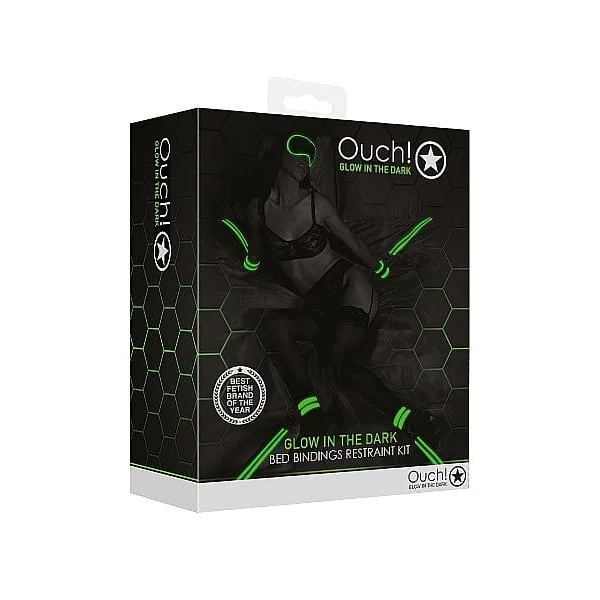Ouch! Glow in the Dark Bed Binding Restraint Kit