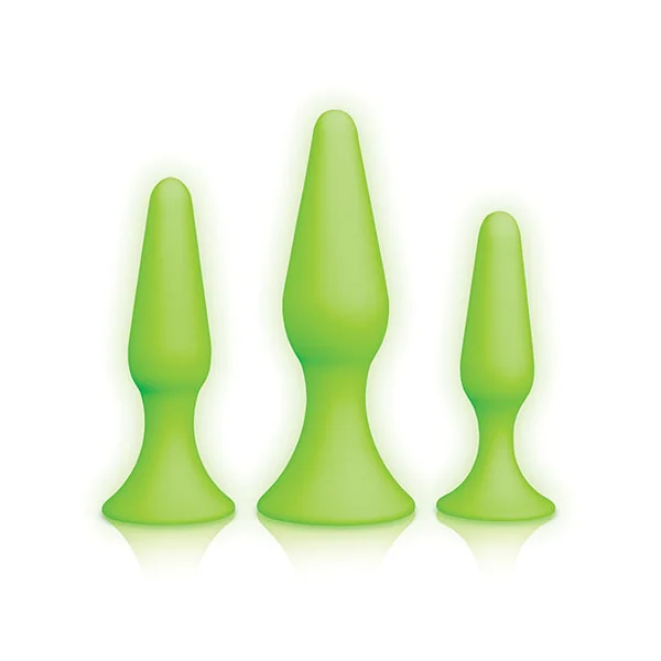 Ouch! Glow in the Dark Silicone Plug Set