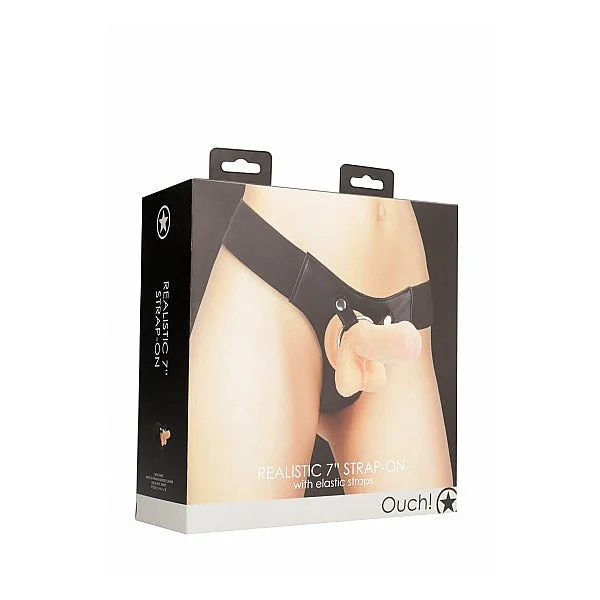 Ouch Realistic Strap On Dildo 7" by Shots