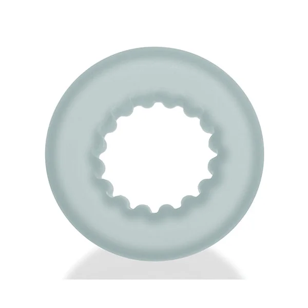 Oxballs Axis Rib Griphold Cockring - Clear Ice