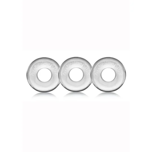 Oxballs Ringer Donut Cock Ring (3 Pack) – Clear