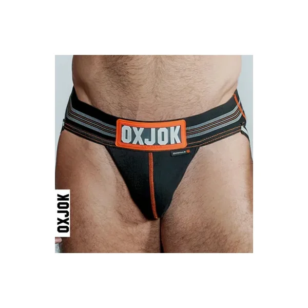 OxJok SLINGJOCK upthrust slider-strap jock BLACK IRON