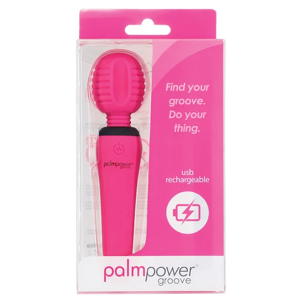 PalmPower Groove Mini Wand Massager - Pink