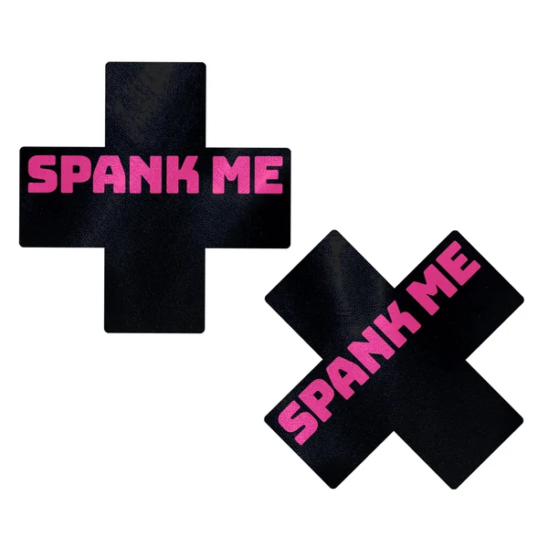 PASTEASE LIQUID BLACK CROSS PINK SPANK ME