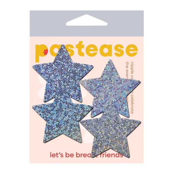Pastease Petites Glitter Star – Silver O/S Pack of 2 Pair