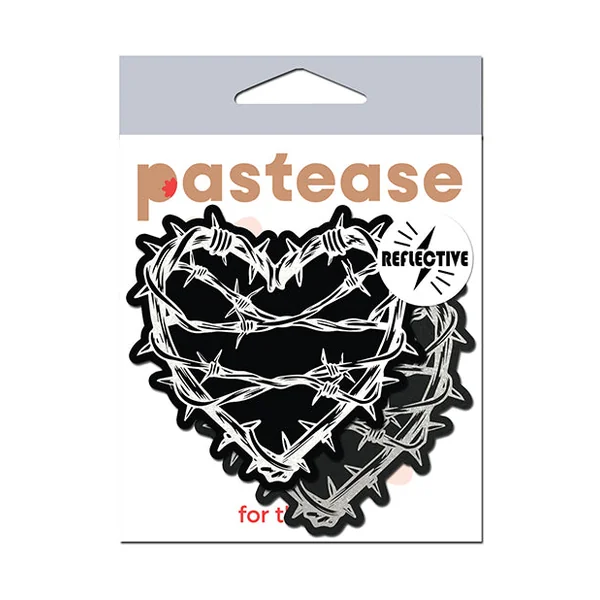 Pastease Premium Barbed Wire Heart Reflective - Black O/S