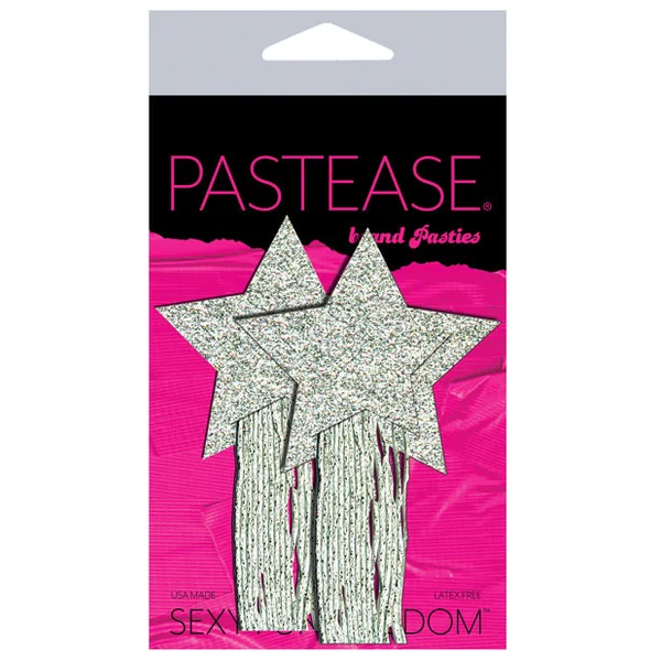 Pastease Tassle Glitter Stars - Silver O-s