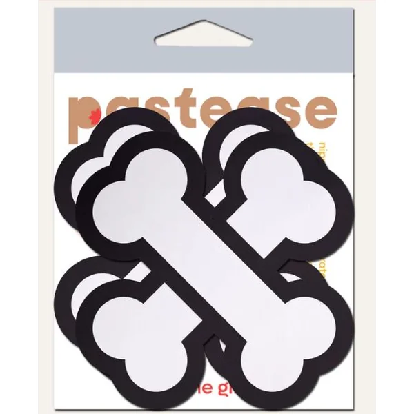 PASTEASE WHITE CROSSBONE BREAST PASTIES