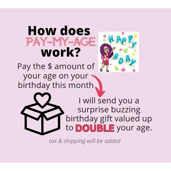 Pay-Your-Age Buzzing Birthday Surprise