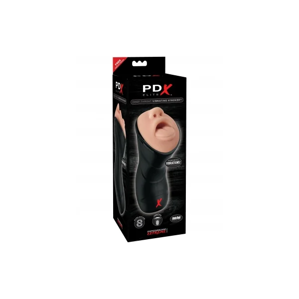 PDX ELITE DEEP THROAT VIBRATING STROKER