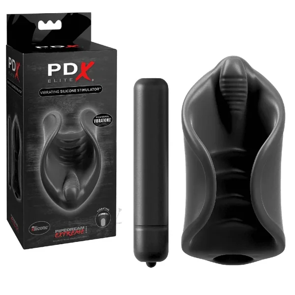 PDX Elite Vibrating Silicone Travel-Sized Stimulator Masturbation Sleeve