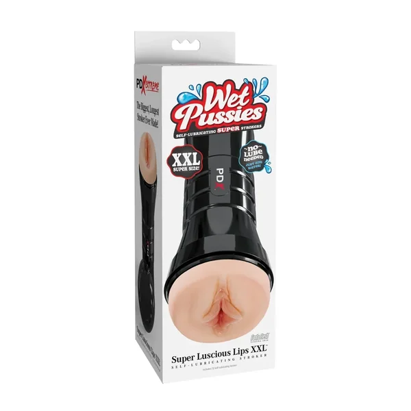 PDX Extreme Wet Pussies Super Luscious Lips XXL Stroker – Light