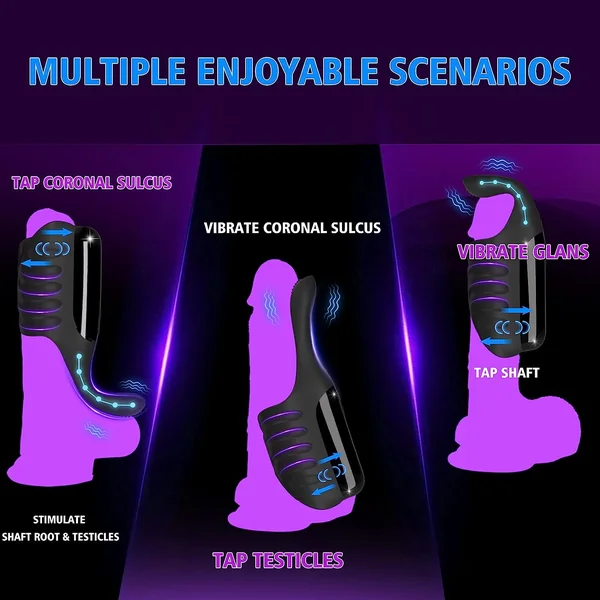Penis Massage Male Masturbator - Vibrating Cock Sleeve Anal Stimulation Sex Toys for Men