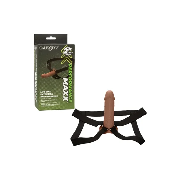 Performance Maxx Life-Like Extension with Harness – Brown