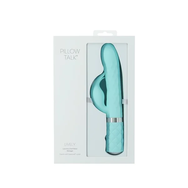 PILLOW TALK LIVELY DUAL MOTOR MASSAGER TEAL