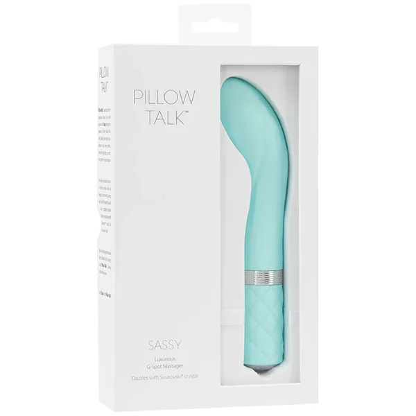 Pillow Talk Sassy G-Spot Massager-Teal 7.75