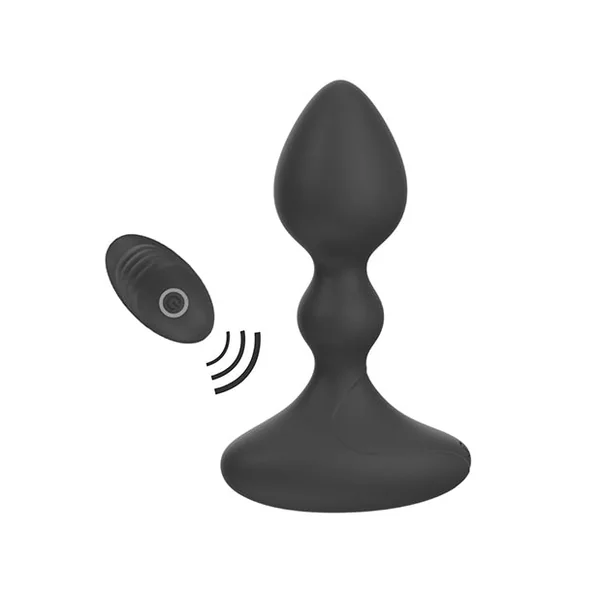 Pink Elephant Lil Rumble Rechargeable Vibe w/Remote - Black