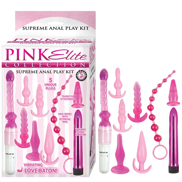 PINK ELITE COLLECTION SUPREME ANAL PLAY KIT – PINK