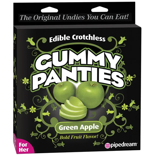 Pipedream - Edible Crotchless Gummy Panties - Green Apple