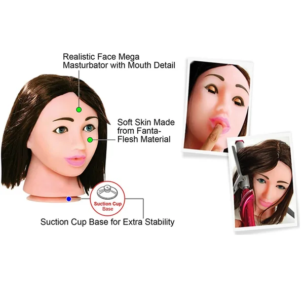 Pipedream Extreme Fuck My Face Brunette Blow Job Masturbator