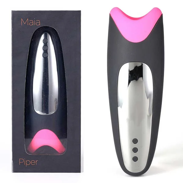 Piper Rechargeable Multi-Function Warming & Vibrating Masturbator by Maia Toys