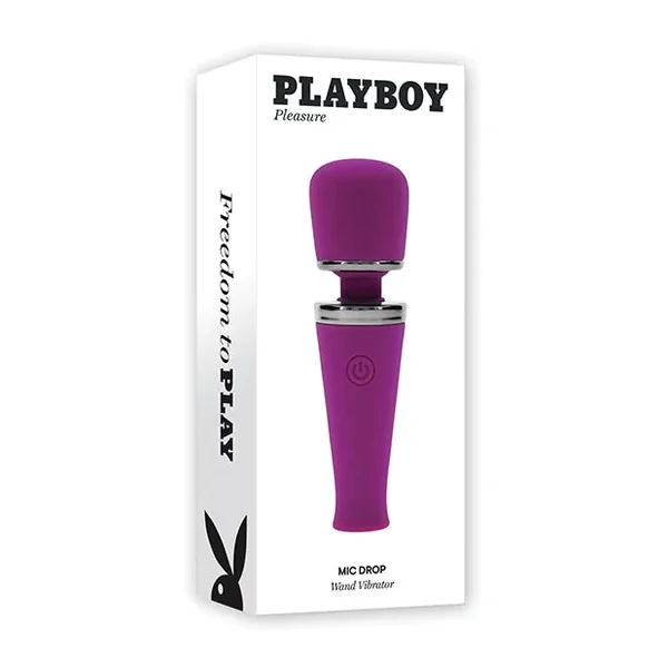 Playboy Pleasure Mic Drop Petite Wand Vibrator – Fuschia